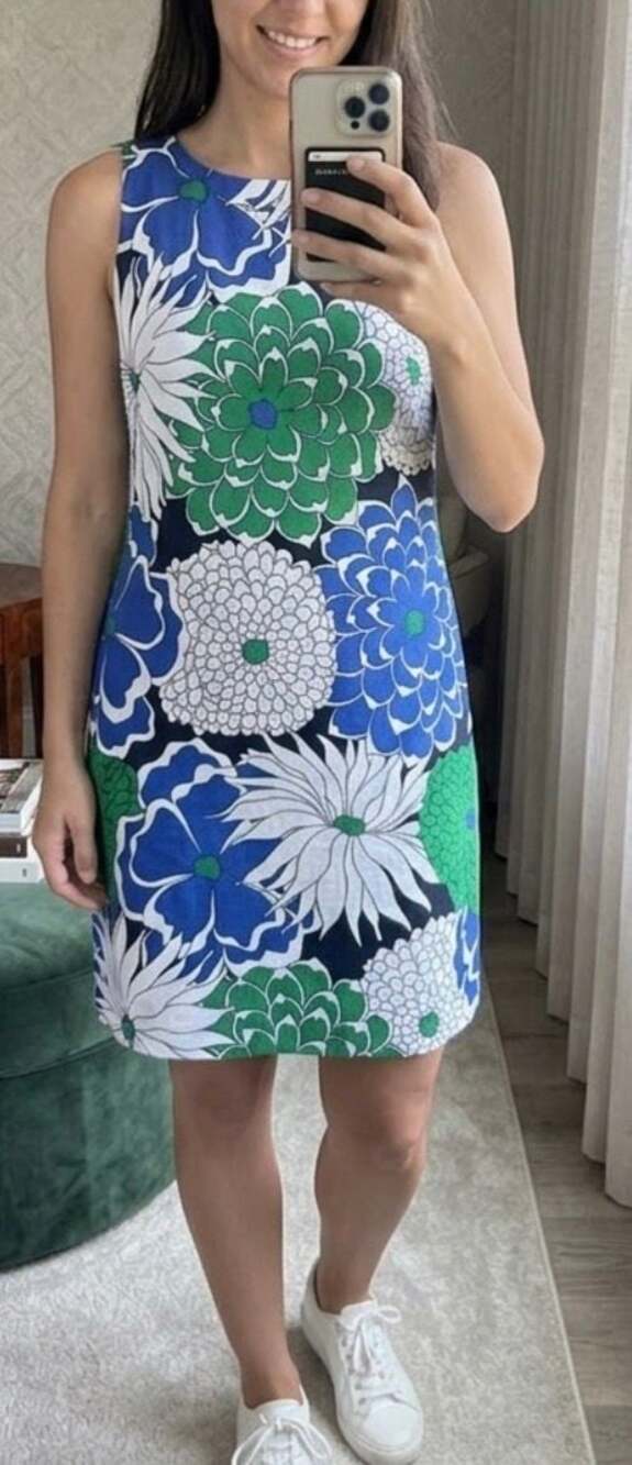 Anthropologie Eliza J Size 4 Floral Sleeveless Shift Dress - Picture 1 of 5